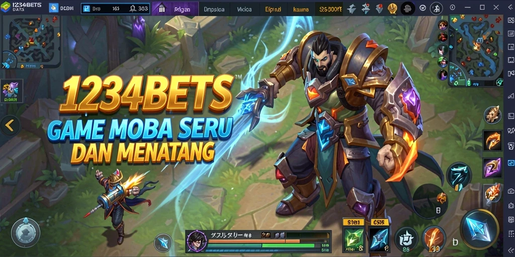 Tampilan seru dan mendebarkan dari gameplay 1234BETS.