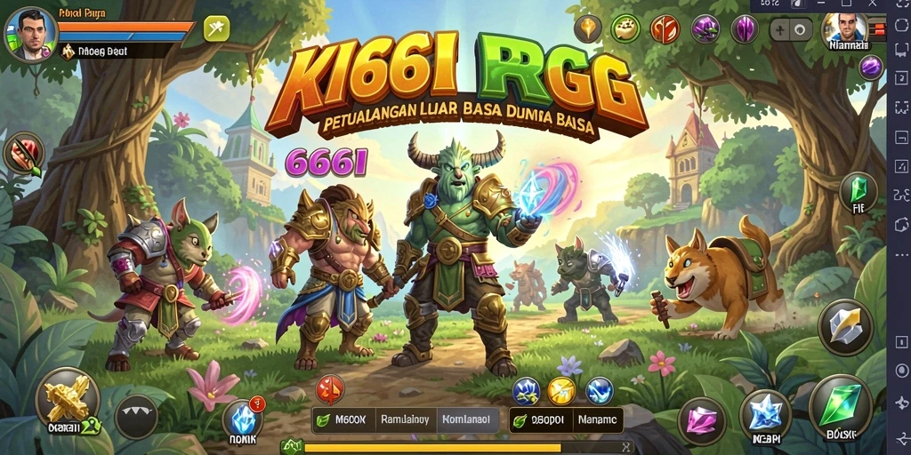 Tampilan gameplay RPG yang mendebarkan di dunia 666I.
