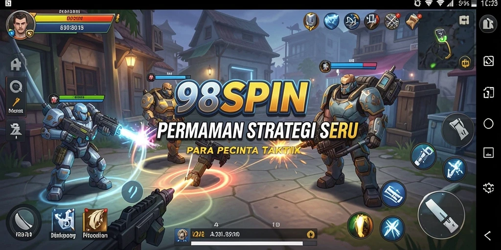 Screenshot gameplay <strong>98SPIN</strong> menampilkan pertempuran strategi yang mendebarkan.