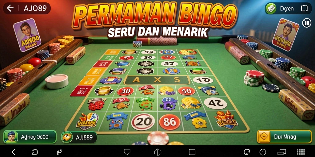 Tangkapan layar gameplay AJO89 yang menunjukkan suasana permainan Bingo.
