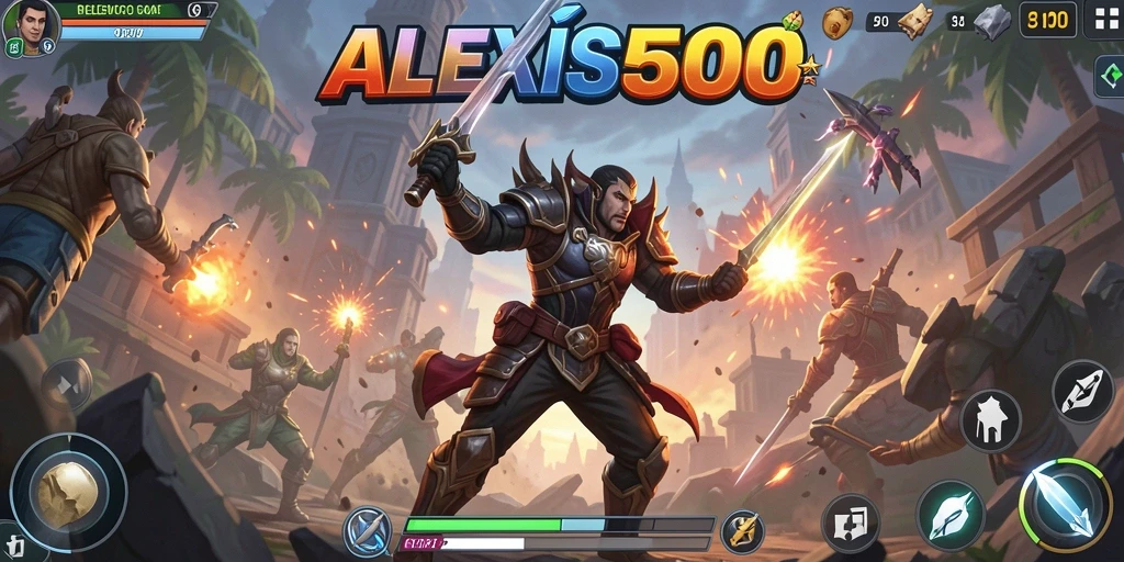 Tampilan gameplay pertarungan seru di ALEXIS500.