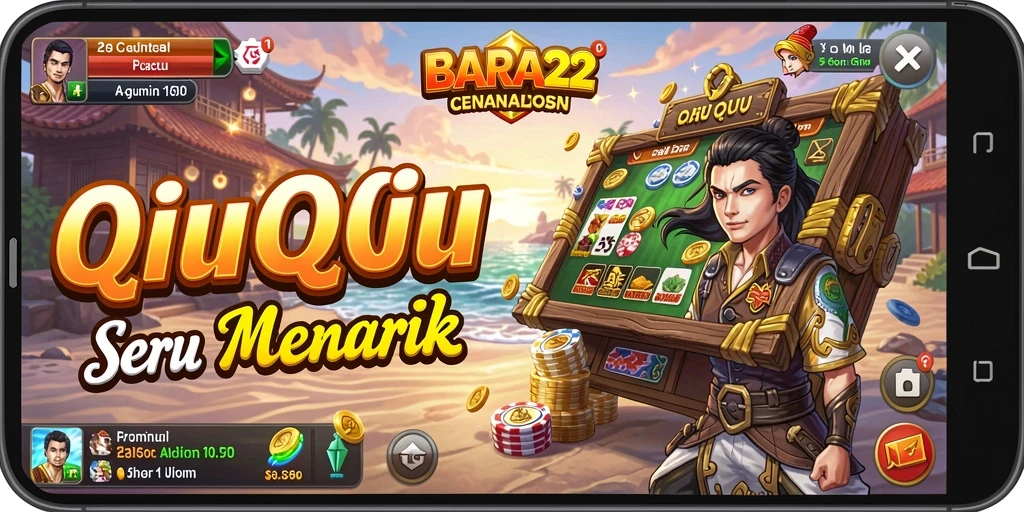 Tampilan gameplay seru dan interaktif BARA22 yang menampilkan QiuQiu.