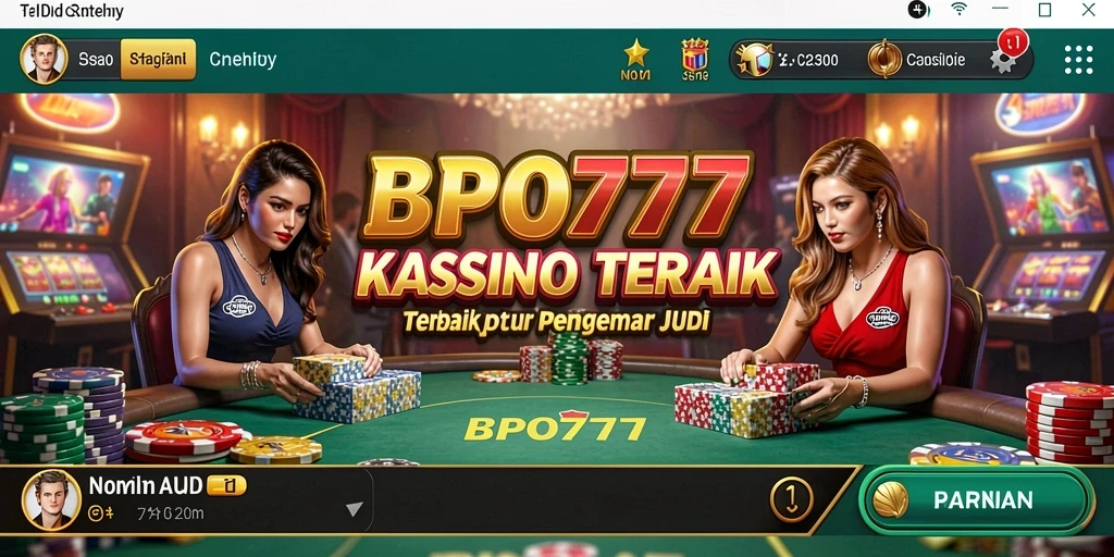 Tampilan utama BPO777 menampilkan gameplay Kasino yang mengasyikkan.