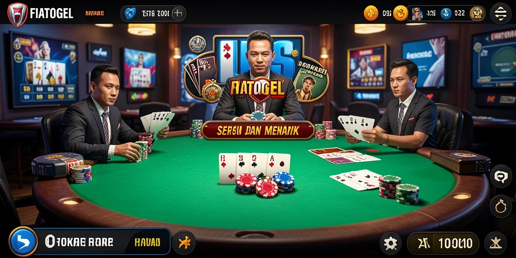 Tampilan menarik gameplay poker FIATOGEL yang seru.