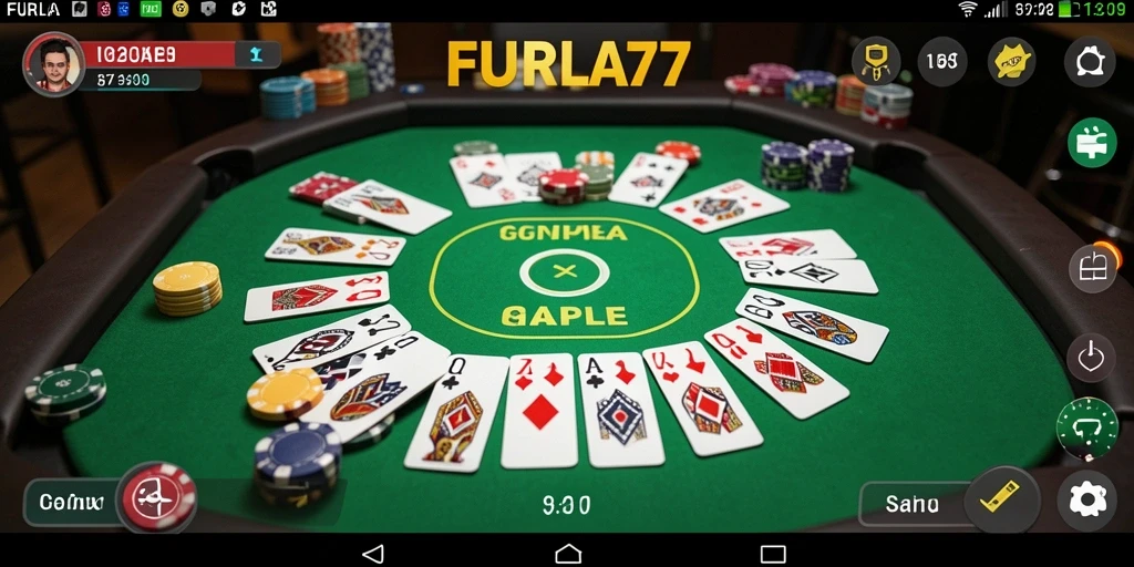 Screenshot FURLA77 menampilkan momen seru saat bermain Gaple secara online.