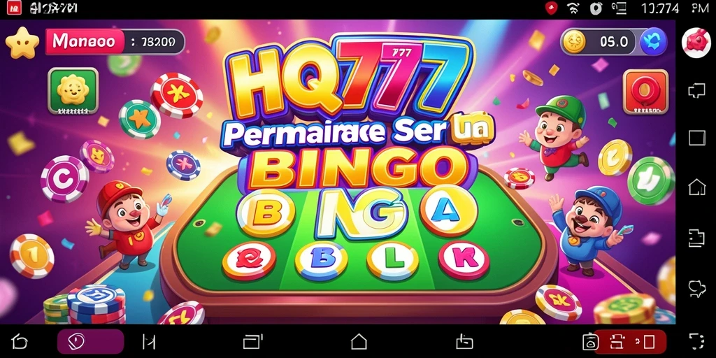 Tampilan gameplay HQ777 yang menarik dalam permainan Bingo.