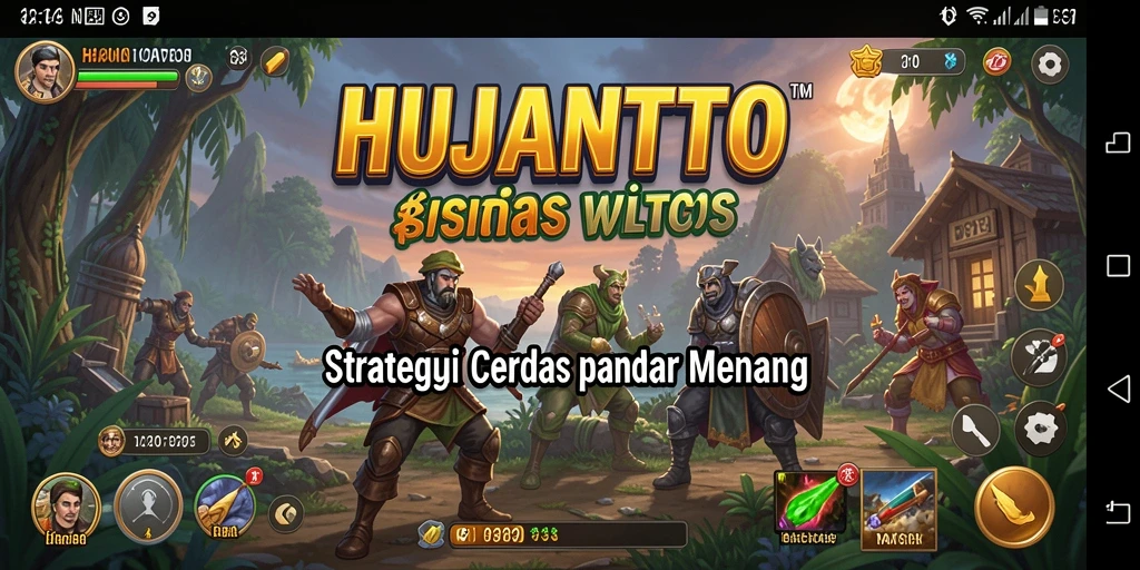 Screenshot gameplay HUJANTOTO yang menampilkan strategi pertempuran yang intens.