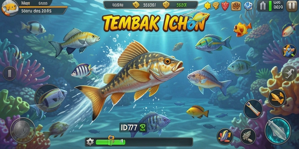 Tangkapan ikan yang beragam dan seru dalam gameplay Tembak Ikan.
