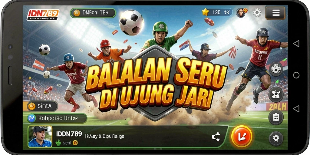 Tangkapan layar utama menunjukkan aksi balapan mendebarkan di IDN789.