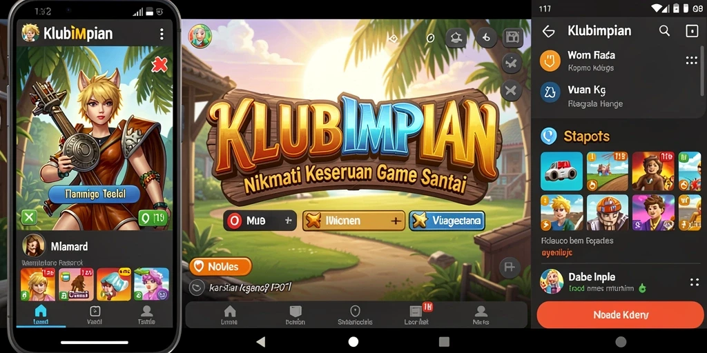 Tampilan gameplay seru dan interaktif dalam KLUBIMPIAN.