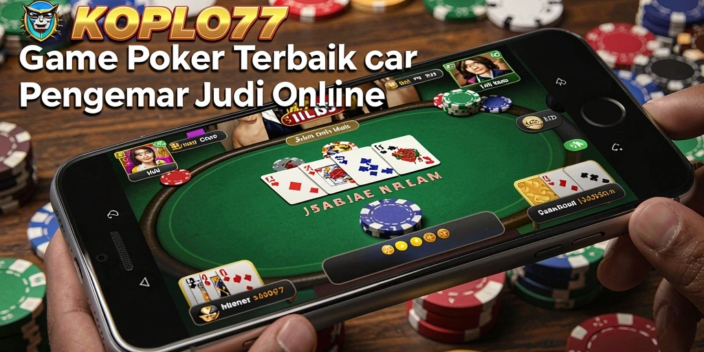 Screenshot gameplay KOPLO77 menampilkan aksi poker yang seru dan interaktif.