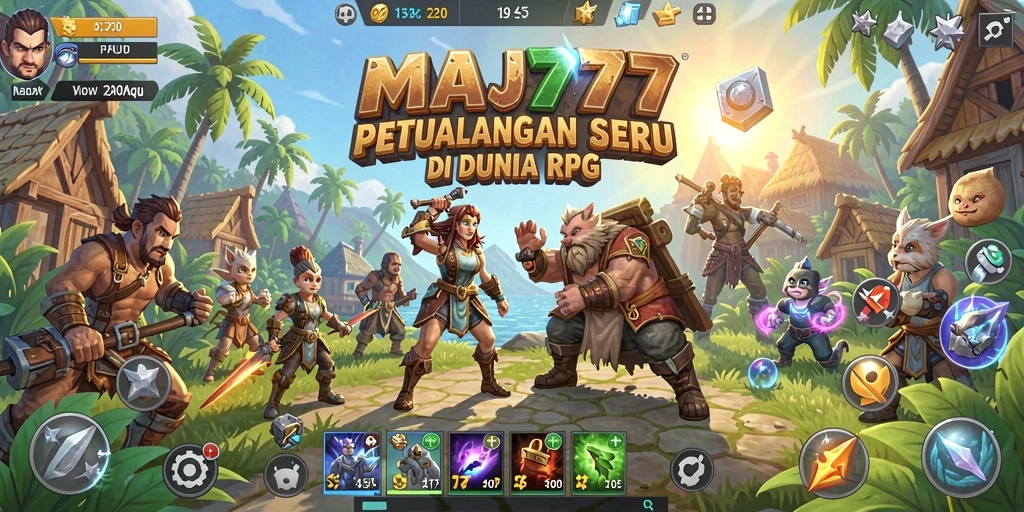Tampilan gameplay RPG yang menarik dan penuh aksi di MAJ777.
