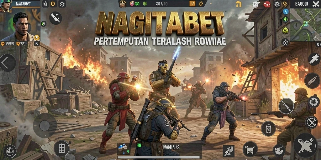 Tangkapan layar NAGITABET menampilkan aksi intens dalam mode Battle Royale.