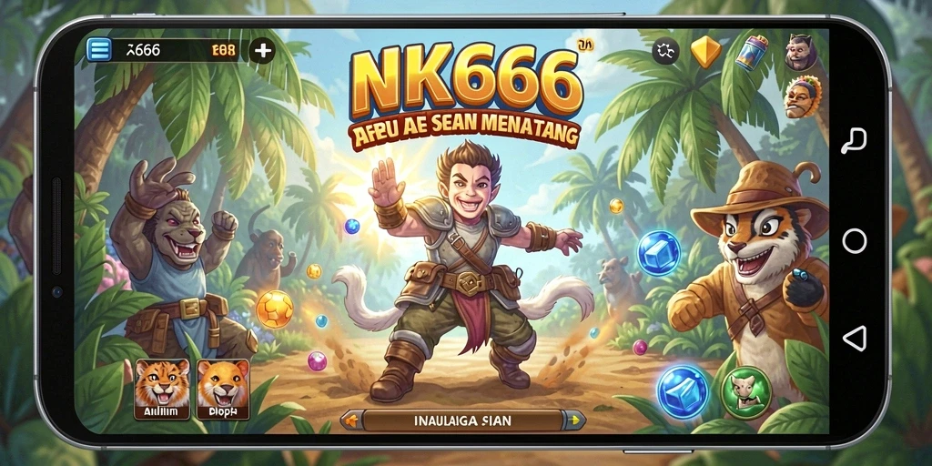 Screenshot gameplay NK666 yang menunjukkan aksi seru di level arcade.
