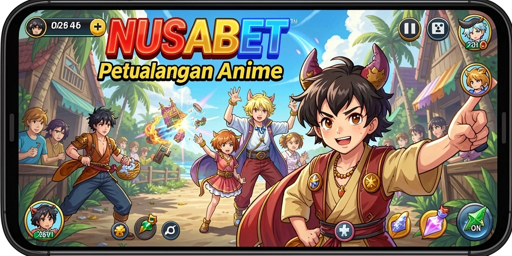 Tampilan menarik dari gameplay <strong>NUSABET</strong> dengan karakter Anime yang dinamis.