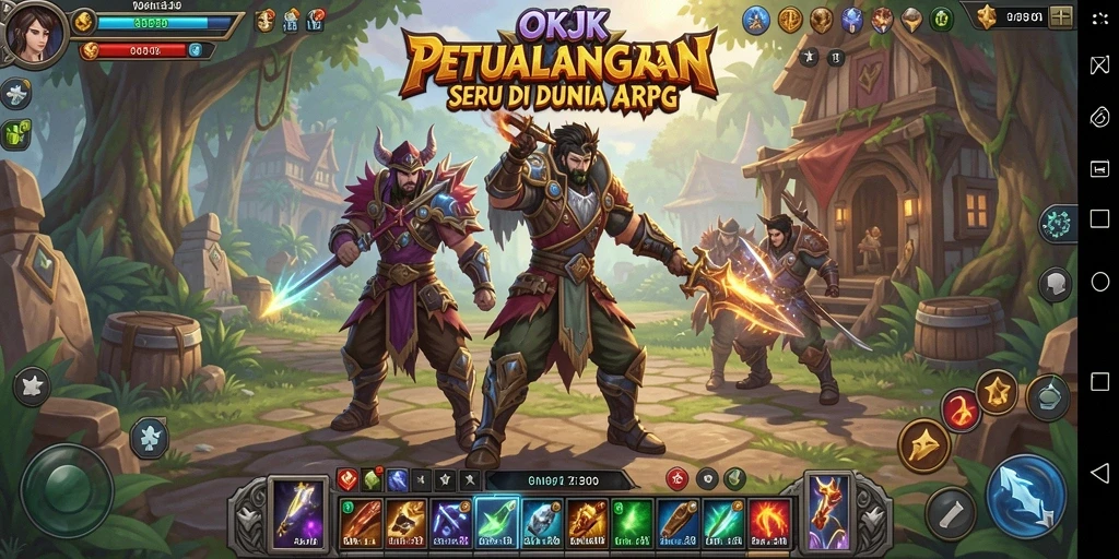 Tangkapan layar menunjukkan aksi seru dalam permainan ARPG.