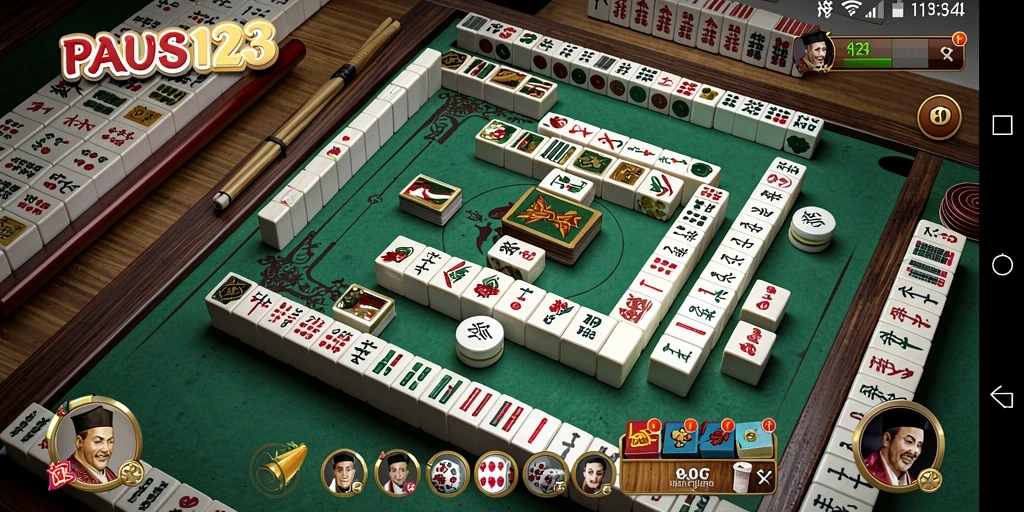 Screenshot dari gameplay Mahjong PAUS123 yang menampilkan tantangan menarik.