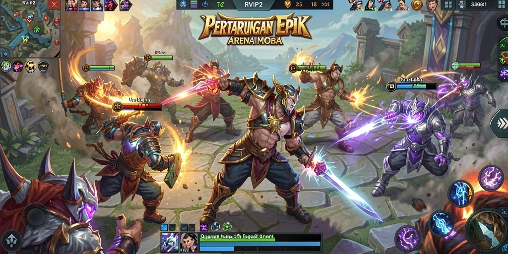 Tampilan aksi seru dalam gameplay RVIP2 yang mendebarkan.