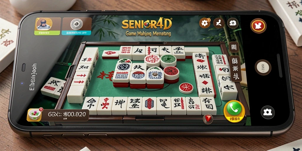 Tampilan gameplay SENIOR4D dengan elemen Mahjong klasik.