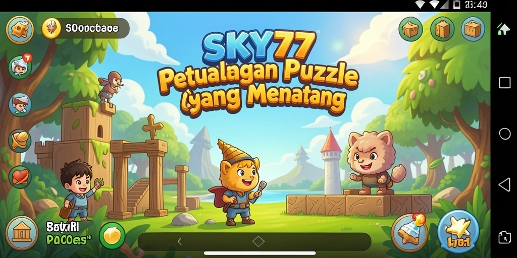 Tampilan gameplay <strong>SKY77</strong> menampilkan tantangan puzzle yang menarik.