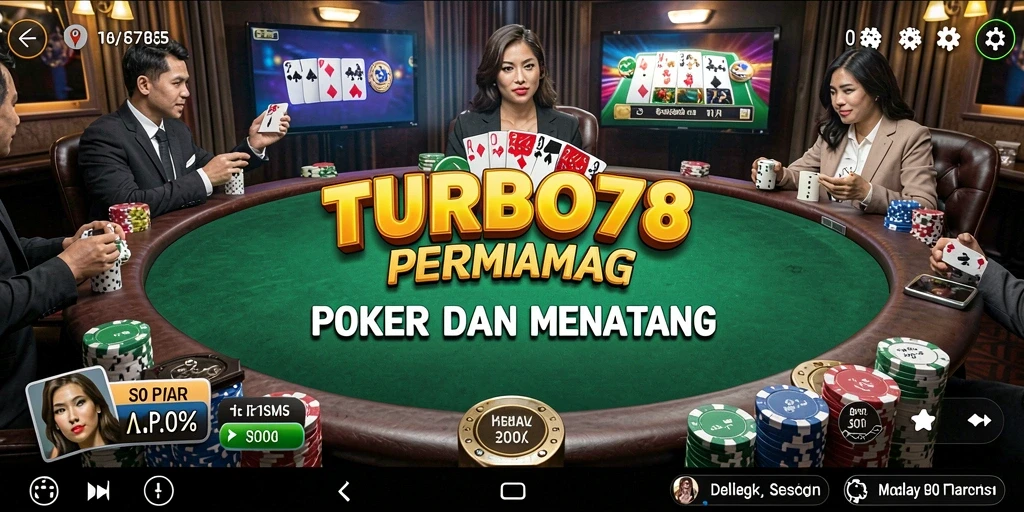Screenshot utama TURBO78 menampilkan gameplay Poker yang seru dan penuh tantangan.