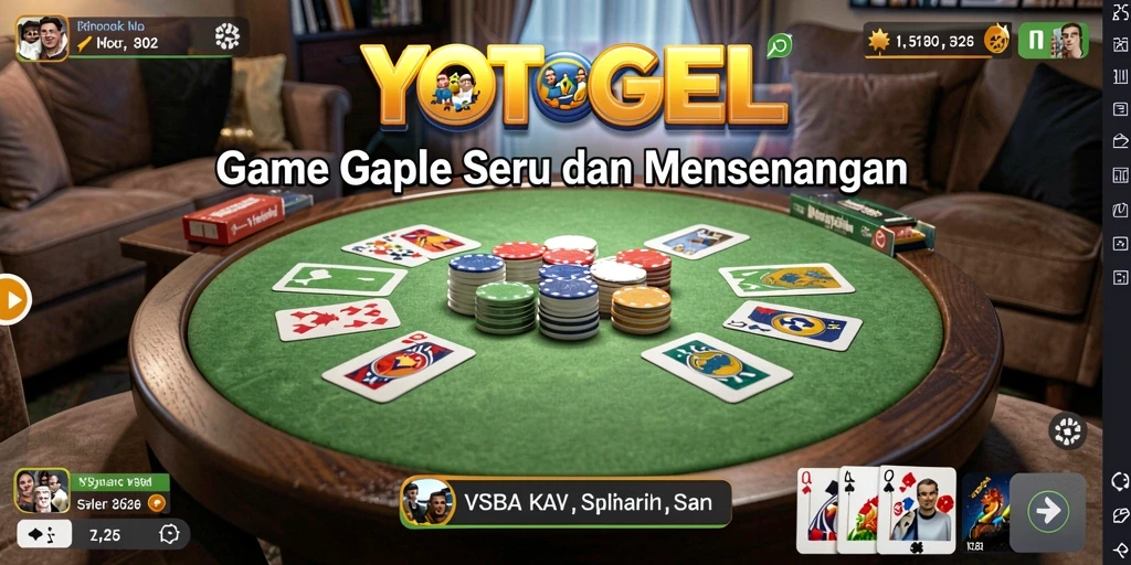 Tampilan menarik gameplay Gaple di YOTOGEL.